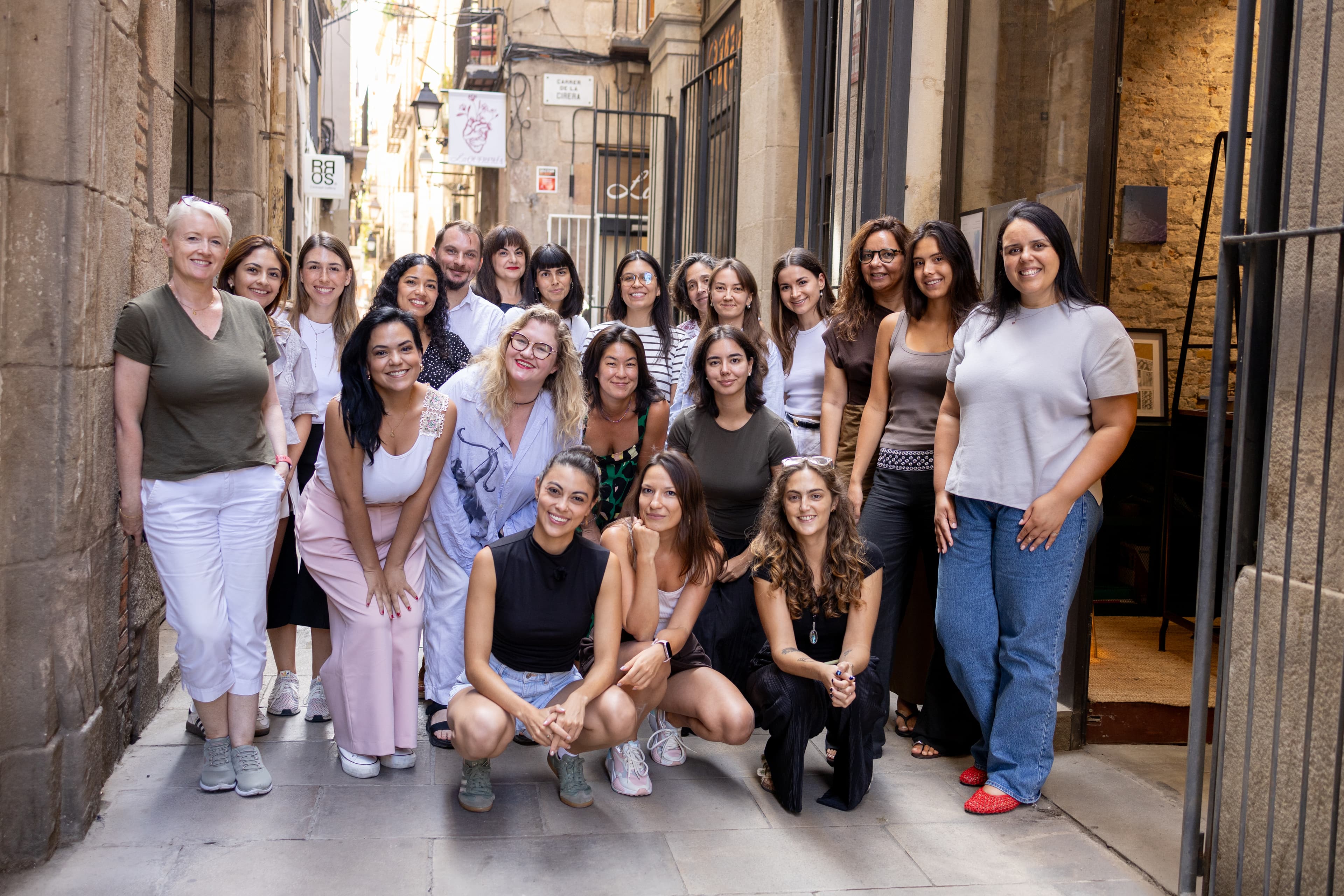 Attendees of the AI Learning Lab together at an in-person Lyra session in Barcelona