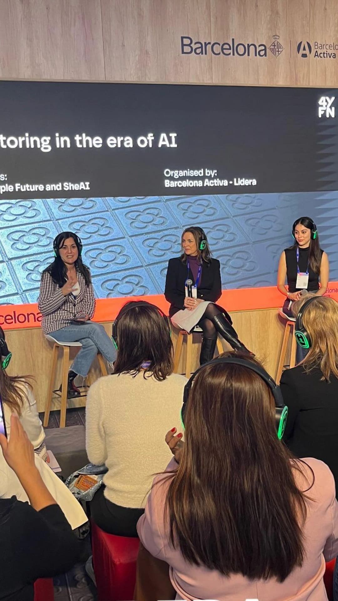 Panel at Barcelona Activa on women, AI and the future of work.