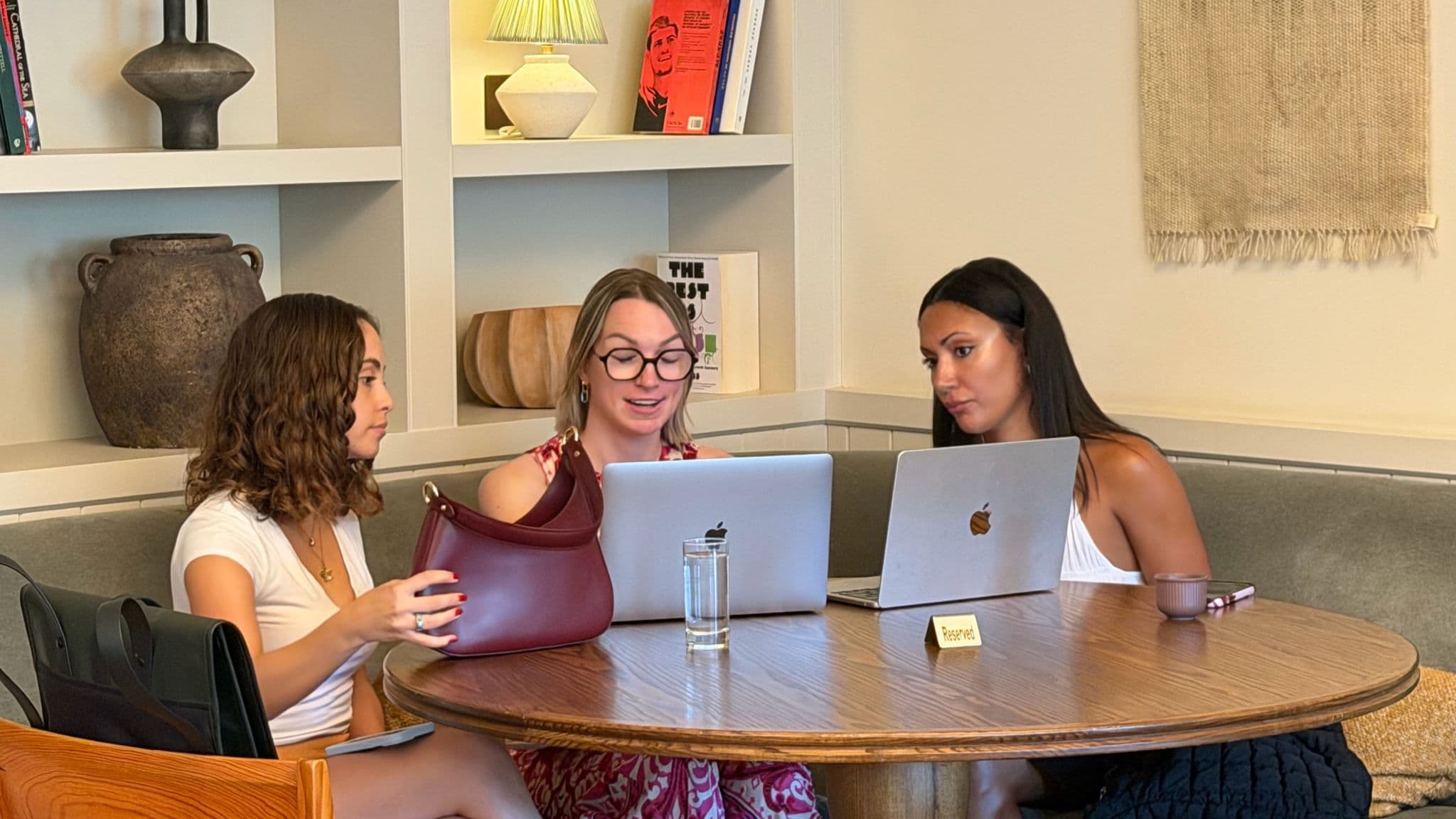 Attendees at a Claude & Coffee session