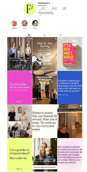 Female Invest Instagram grid