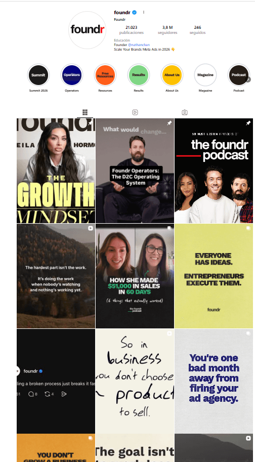 Foundr Magazine grid